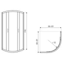 Soho Black 90 íves zuhanykabin zuhanytálca nélkül