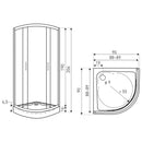 Soho Black 90 íves zuhanykabin Alan zuhanytálcával