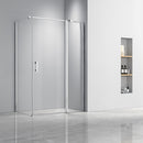 Simple 80x100 cm nyílóajtós aszimmetrikus zuhanykabin zuhanytálca nélkül