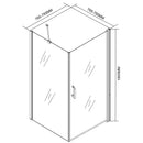 Simple nyílóajtós szögletes zuhanykabin