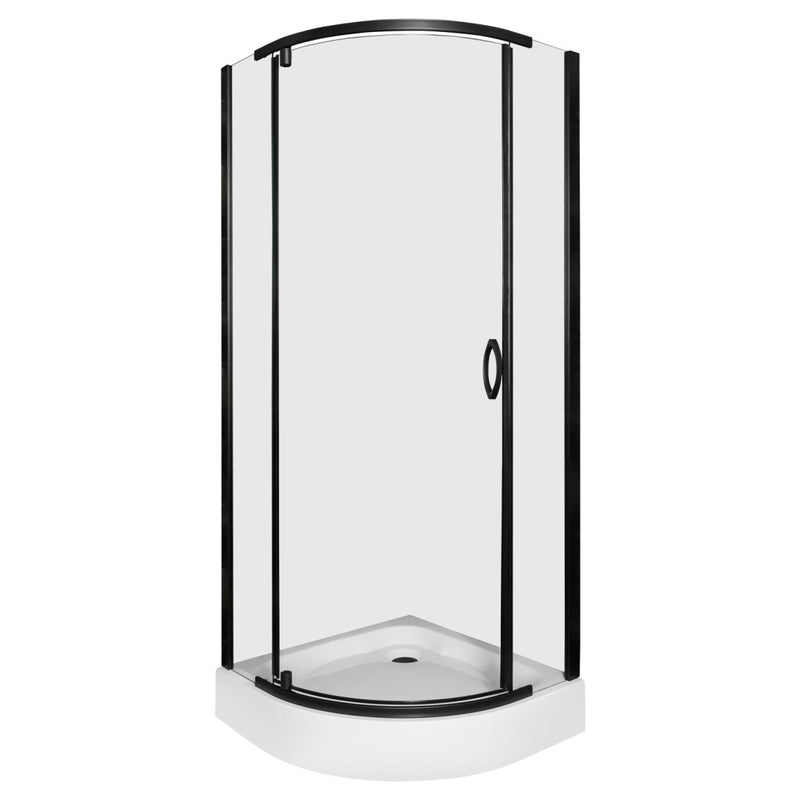 Splash Black 90 íves zuhanyabin zuhanytálcával