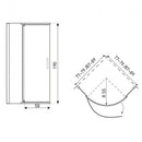 Splash íves zuhanykabin tálcával 79x79x206cm - króm profil, víztiszta üveg