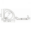 Splash íves zuhanykabin tálcával 79x79x206cm - króm profil, víztiszta üveg