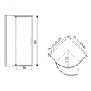 Splash íves zuhanykabin tálca nélkül 79x79x190cm - króm profil, víztiszta üveg