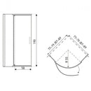 Splash íves zuhanykabin tálcával 89x89x206cm - króm profil, víztiszta üveg