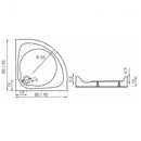 Splash íves zuhanykabin tálcával 89x89x206cm - króm profil, víztiszta üveg