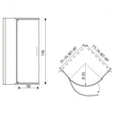 Splash íves zuhanykabin tálca nélkül 89x89x190cm - króm profil, víztiszta üveg