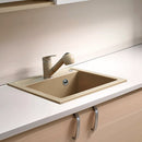 Nia szögletes egy medencés gránit mosogató bézs