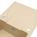 Gori szögletes egy medence + csepegtető gránit mosogató bézs