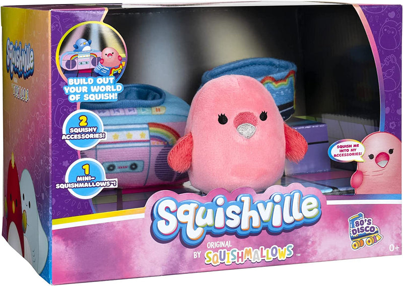 Squishville mini plüss játékkészlet - 80s Disco készlet