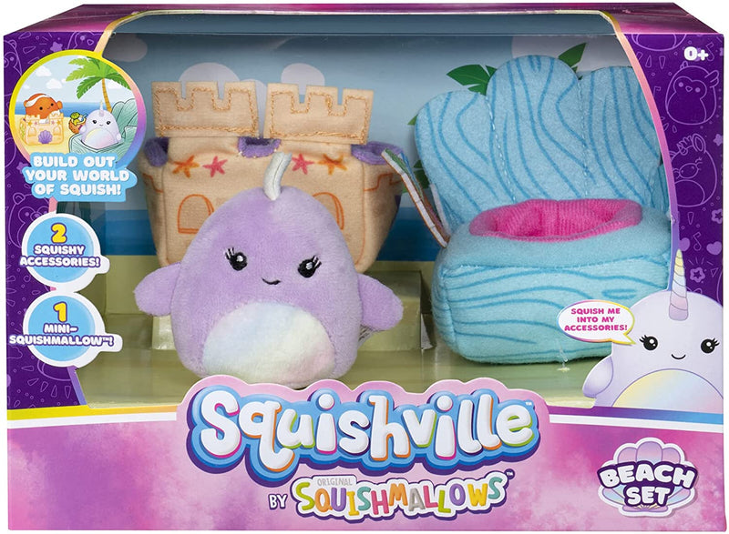 Squishville mini plüss játékkészlet - Strandkészlet