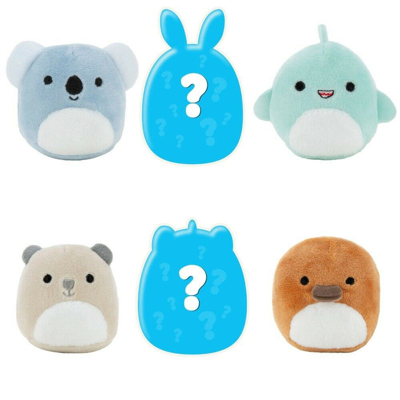 Squishville Down Under mini plüssök 6 darabos szett, amely 2 db meglepi mini plüsst tartalmaz