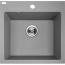 Laveo ALENA szürke egymedencés mosogató helytakarékos szifonnal