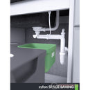 Laveo BARBADOS matt fekete csepptálcás mosogató dugókiemelős helytakarékos szifonnal