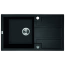 Laveo BARBADOS matt fekete 1,5 medencés mosogató álló csappal