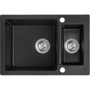 Laveo CELIA 1,5 medencés szemcsés fekete mosogató (SBC_730T)