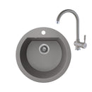 Laveo Dafne szürke szett álló csappal, helytakarékos szifonnal