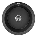 Laveo DAFNE fekete egykör szemcsés mosogató, helytakarékos szifonnal