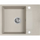 Laveo RAB MINI csepptálcás bézs mosogató helytakarékos szifonnal és csaplyuktakaró dugóval