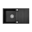 Laveo Rio egymedence csepptálcás szemcsés fekete mosogató