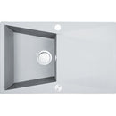 Laveo GRENADA csepptálcás fehér mosogató automata dugókiemelős, helytakarékos szifonnal