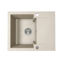 Laveo PICO 45S mini csepptálcás bézs gránit mosogató helytakarékos szifonnal