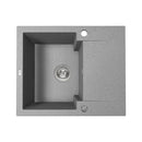 Laveo PICO 45S mini csepptálcás szürke gránit mosogató helytakarékos szifonnal