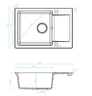 Laveo CELEBES csepptálcás mosogató, bézs (SBL_413T)