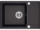 Laveo CELEBES csepptálcás mosogató, szemcsés fekete (SBL_713T)