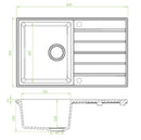 Laveo MARGARITA csepptálcás fehér mosogató automata dugókiemelős, helytakarékos szifonnal