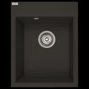 Laveo PICO egymedencés matt fekete mosogató helytakarékos szifonnal