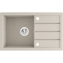 Laveo RINA csepptálcás bézs mosogató automata dugókiemelős, helytakarékos szifonnal