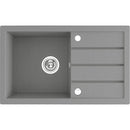 Laveo RINA csepptálcás szürke mosogató, automata dugókiemelős, helytakarékos szifonnal