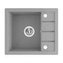 Laveo RINA MINI csepptálcás mosogató, szürke, automata dugókiemelős, helytakarékos szifonnal