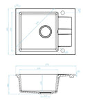 Laveo SHIRE MINI csepptálcás szürke mosogató