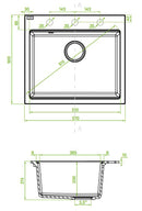 Laveo TAU 6 egymedencés mosogató, matt fekete