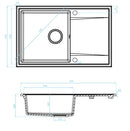 LAVEO HUNTER szürke egymedence csepptálcás szett