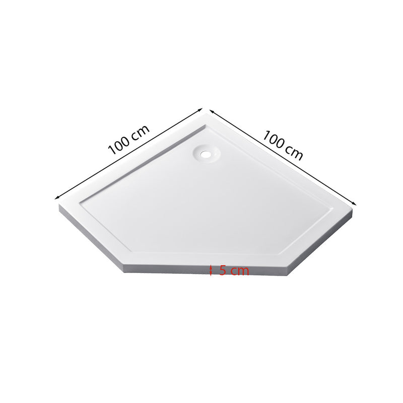 Modena Slim ötszögletű alacsony akril zuhanytálca 100x100 cm