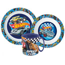 Hot Wheels Blue Fire étkészlet, micro műanyag szett bögrével 350 ml, J-STF22264