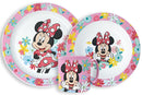 Disney Minnie Spring étkészlet, micro műanyag szett bögrével 265 ml, J-STF33358