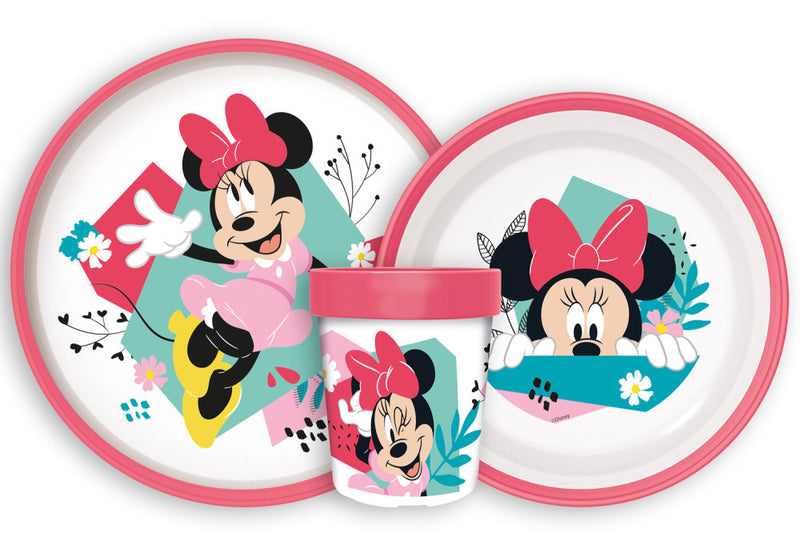 Disney Minnie Being More csúszásmentes étkészlet, micro műanyag szett, J-STF66670