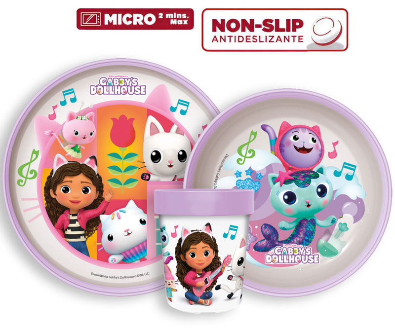 Gabi babaháza csúszásmentes étkészlet, micro műanyag szett, J-STF66675