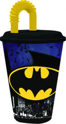 Batman Bat Signal szívószálas pohár, műanyag 430 ml, J-STF85540