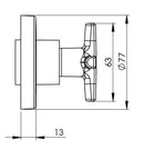 CeraStyle PLUS hidegvizes bidé csaptelep - DURU monoblokkos WC-hez - falsík alatti - 1/2&quot;