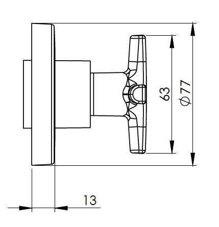 CeraStyle PLUS hidegvizes bidé csaptelep - DURU monoblokkos WC-hez - falsík alatti - 1/2&quot;