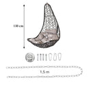 Natal Easy kerti függőfotel fehér rögzítő készlettel