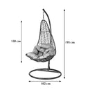 Natal kerti függőfotel fehér-fekete