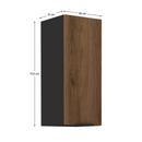 Felső szekrény, okapi dió/fekete, MENZO 30 G-72 1F