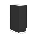 Alsó szekrény kihúzható kosárral, fekete, SIBER 30 D CARGO BB