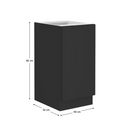 Alsó szekrény, fekete, SIBER 40 D 1F BB